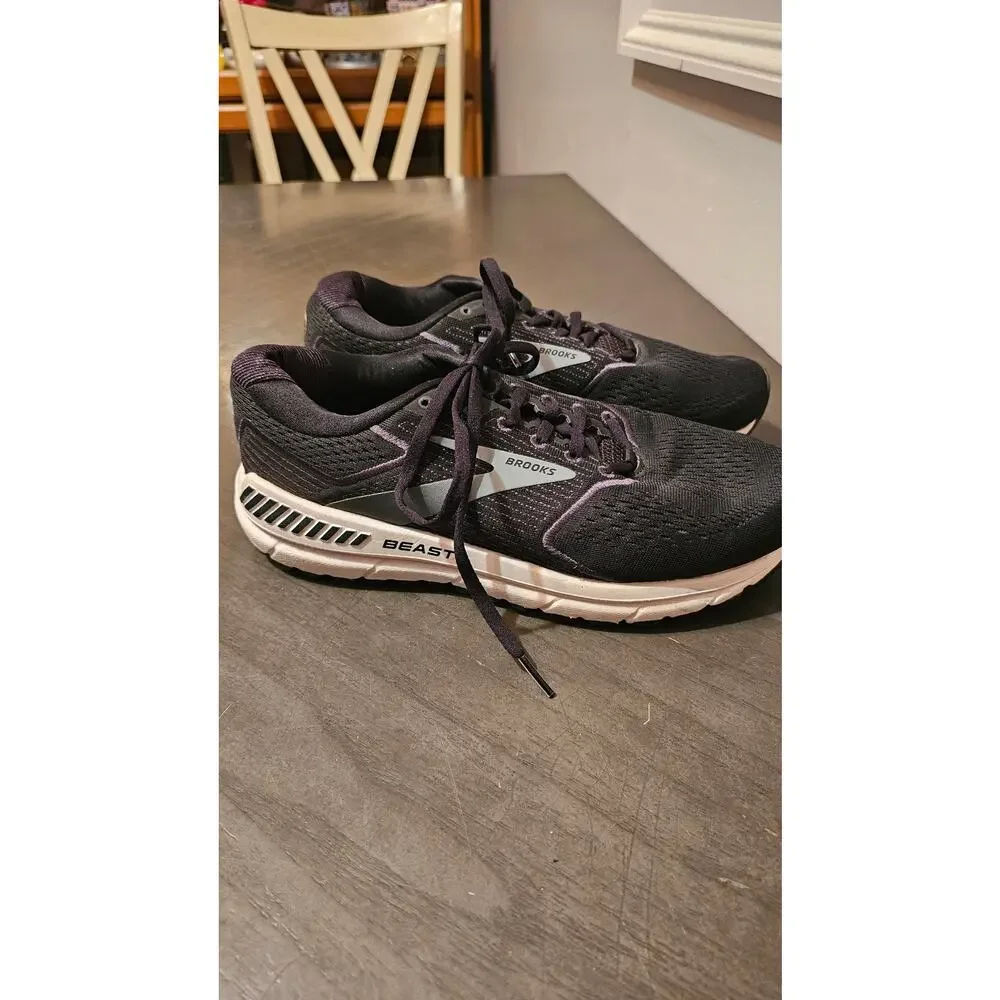 Brooks Beast 20 Men's Comfort Walking Running Shoes Black Size 8 4E‎ Extra wide